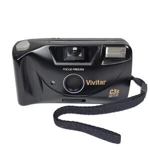 VIVITAR C3S MOTOR 35MM FILM CAMERA (EZ 35) BUILT-IN FLASH + MOTOR ADVANCE TESTED